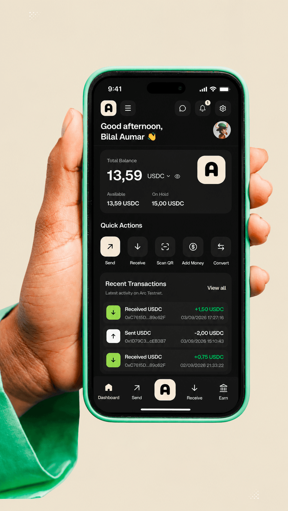 Arivo mobile app